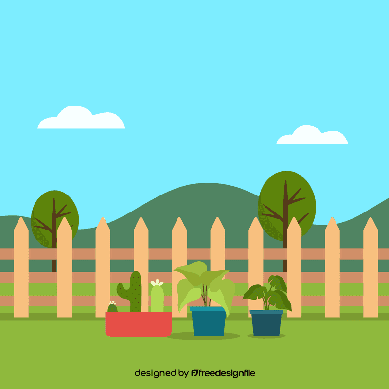 Backyard garden vector