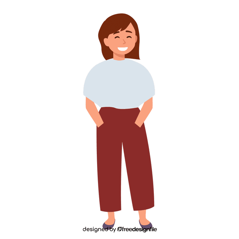 Little girl character clipart