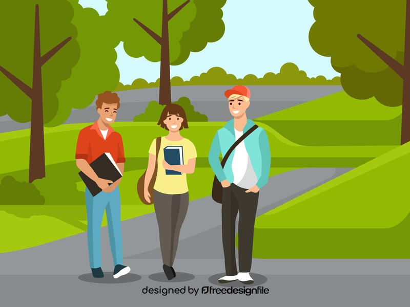 Going to school vector