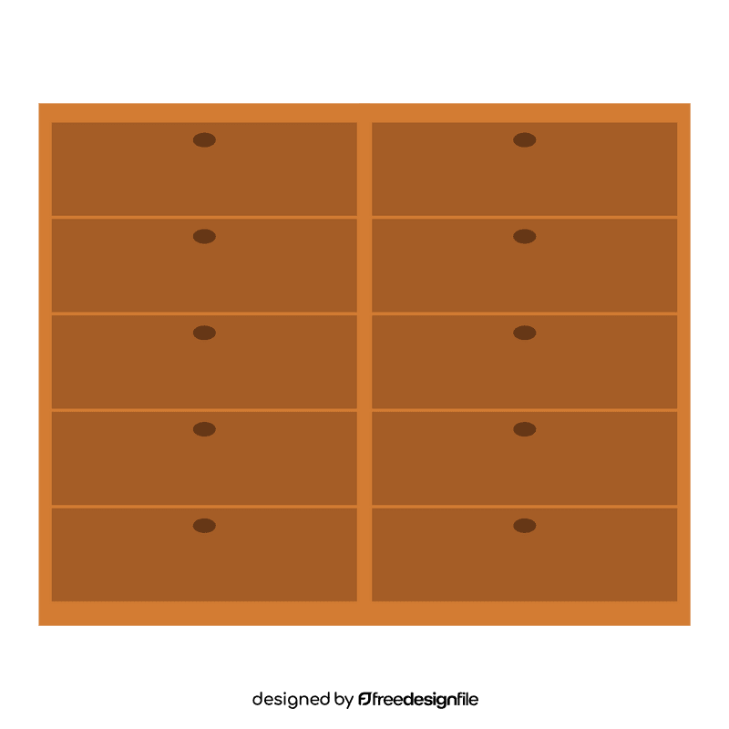 Wooden drawer clipart