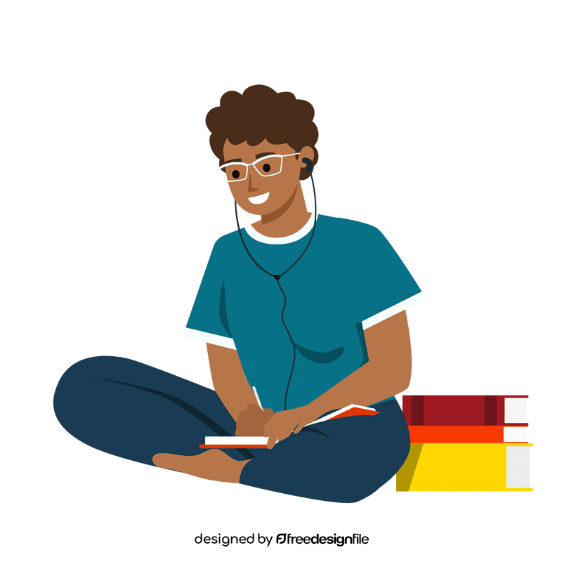 Woman study clipart