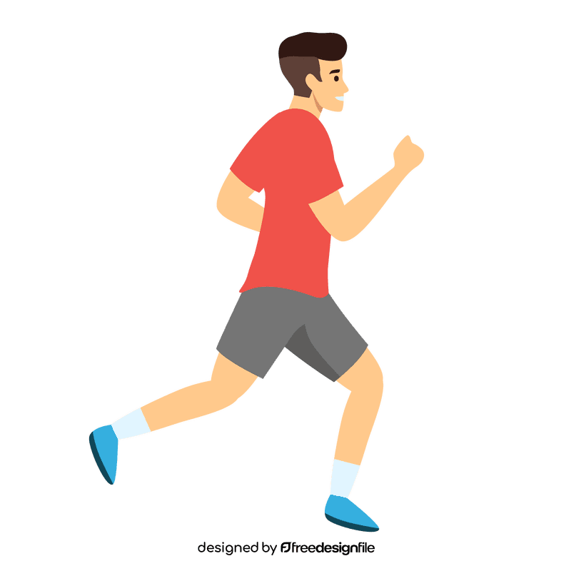 Man running clipart