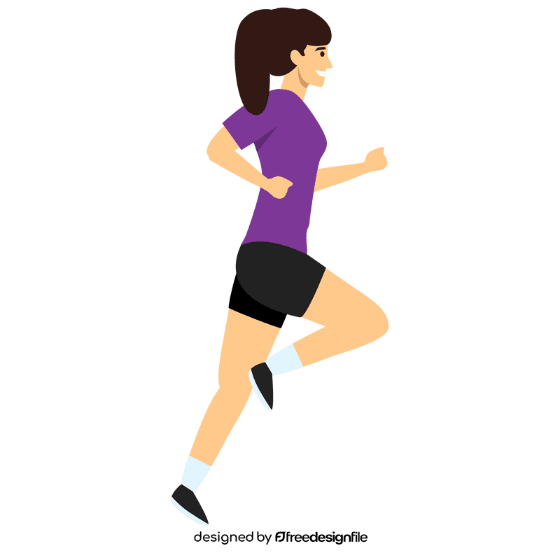 Woman running clipart