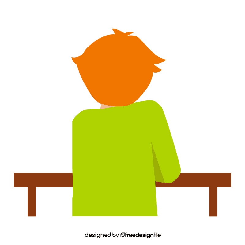 Boy back view clipart