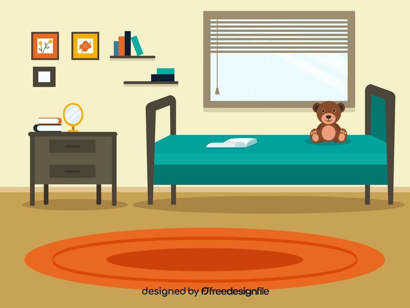 Woman bedroom vector