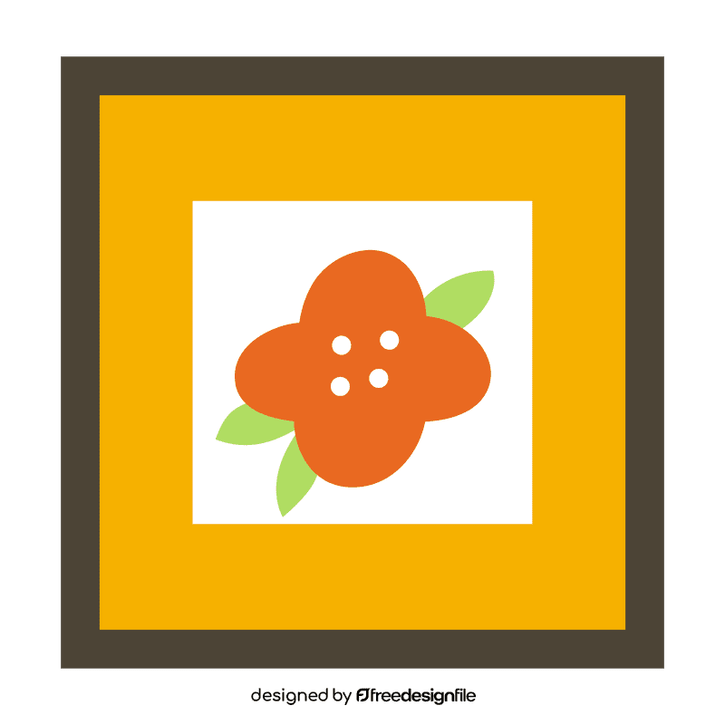 Floral picture frame clipart