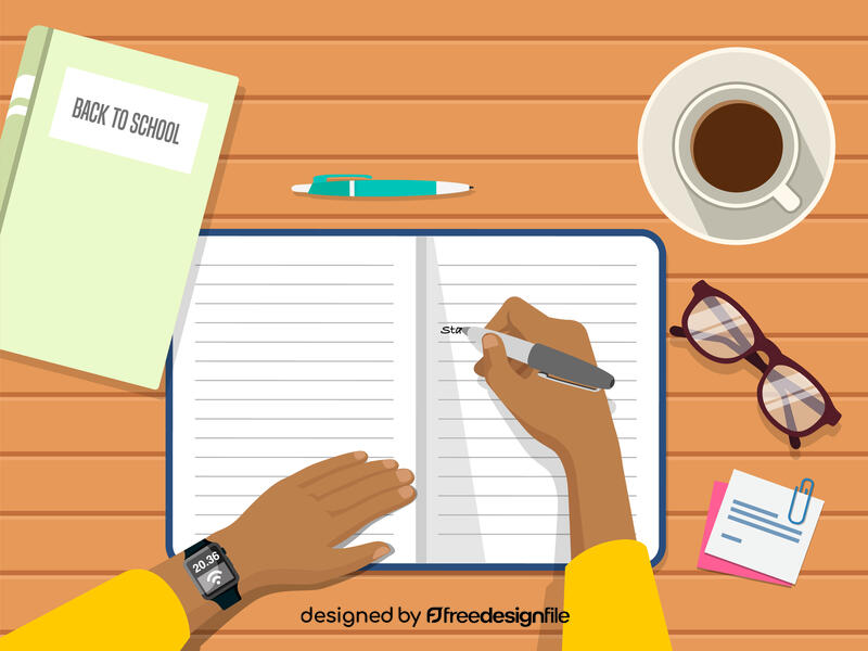Writing homework vector