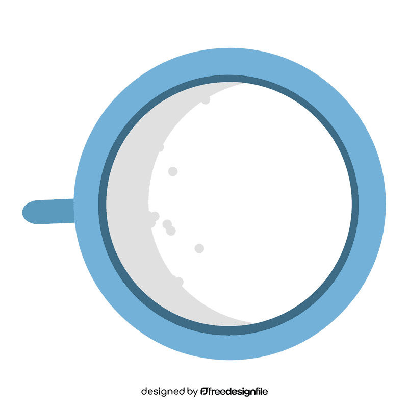 Milk glass top view clipart