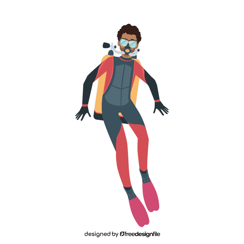 Man diving clipart