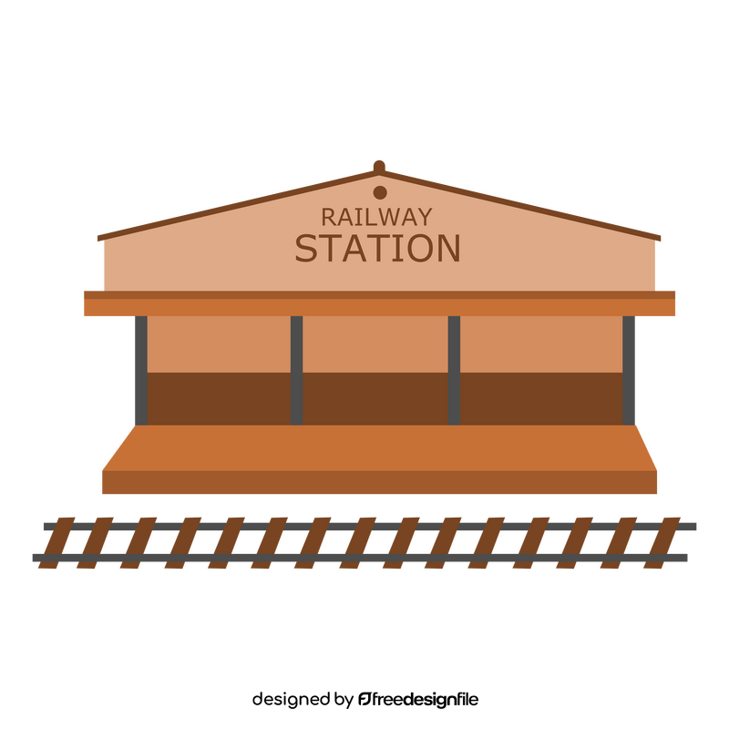 Miniatur railway station clipart