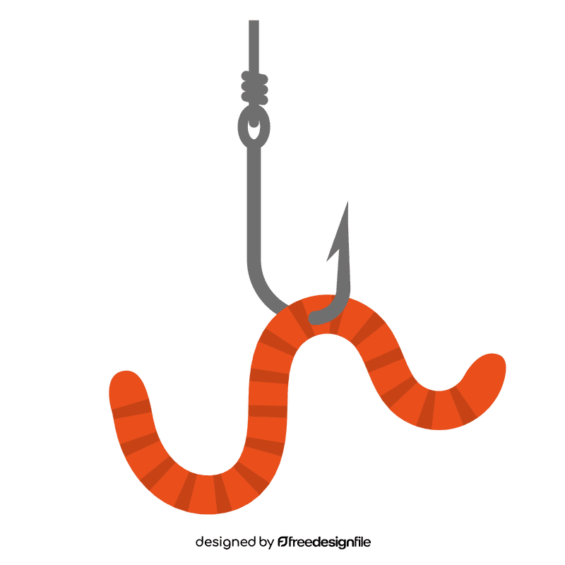 Worm as a bait clipart