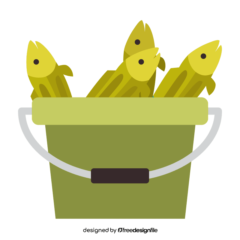 Fish bucket clipart
