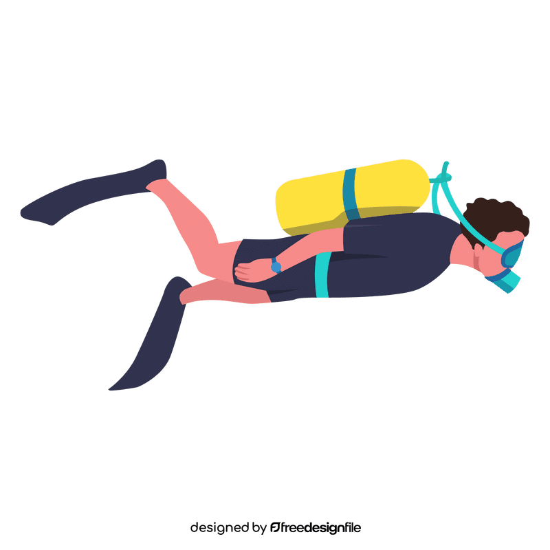 Man diving clipart