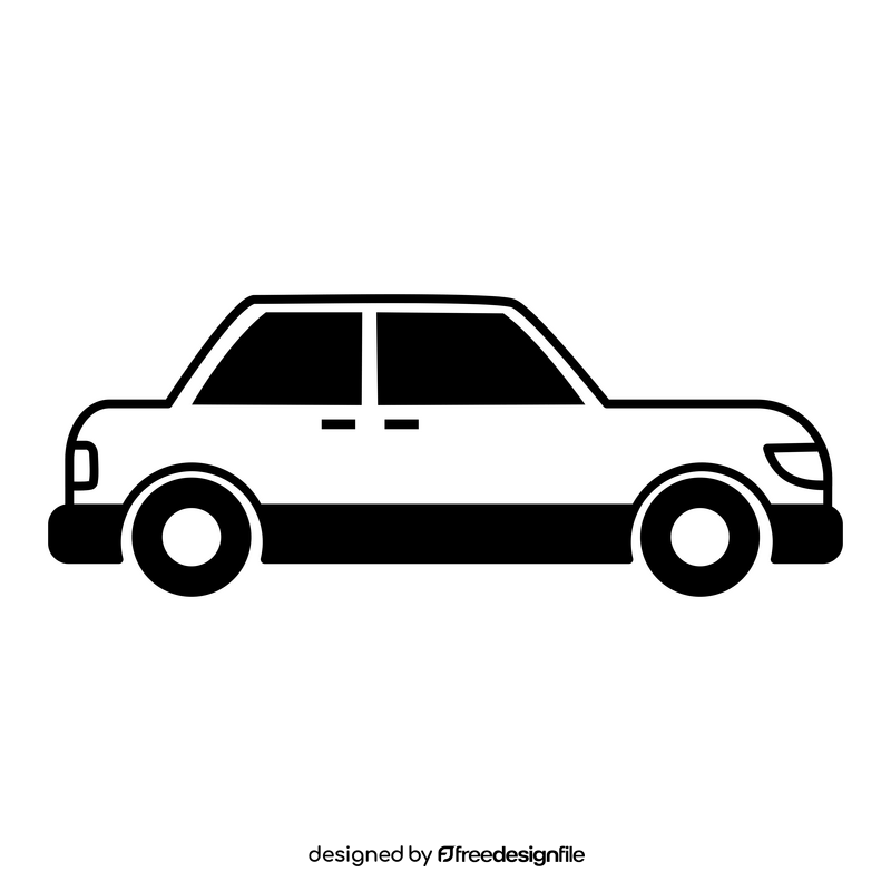 Model vehicle drawing black and white clipart