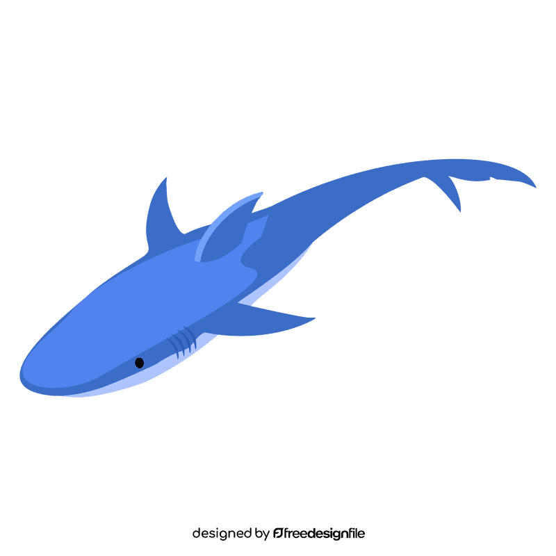 Shark swimming clipart