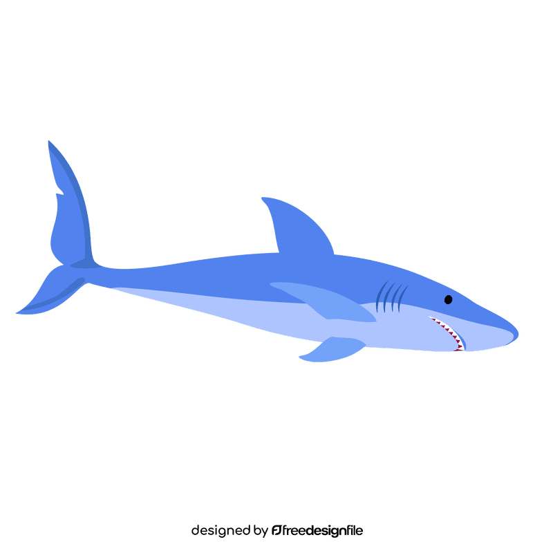 Swimming shark clipart