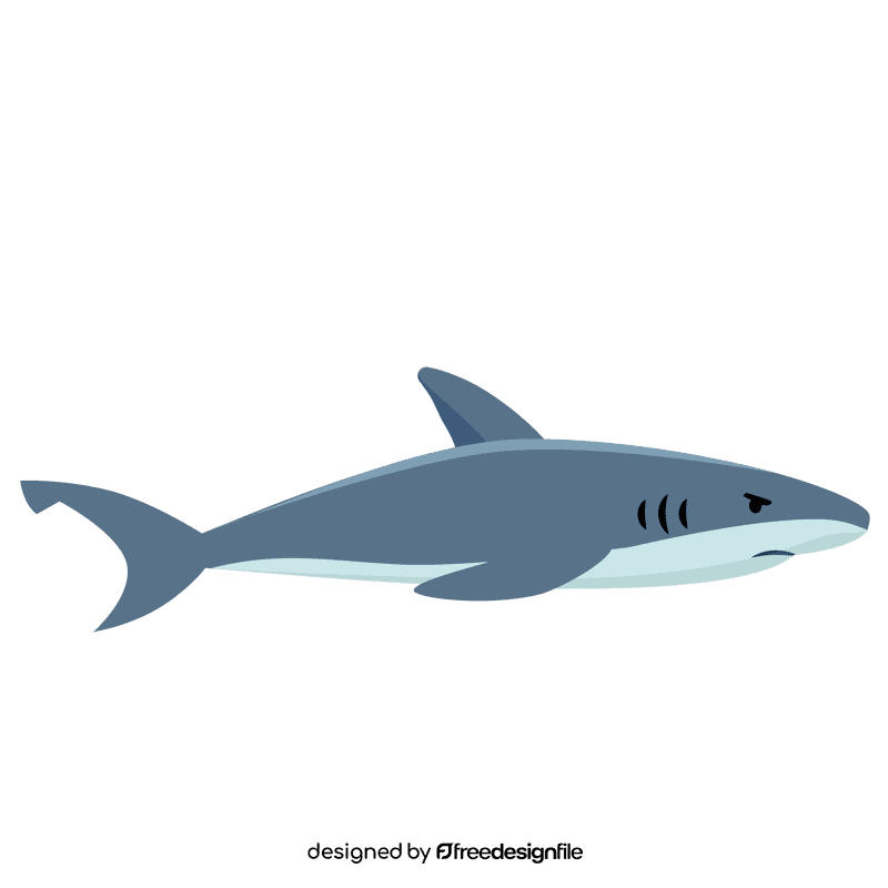 Shark swimming clipart