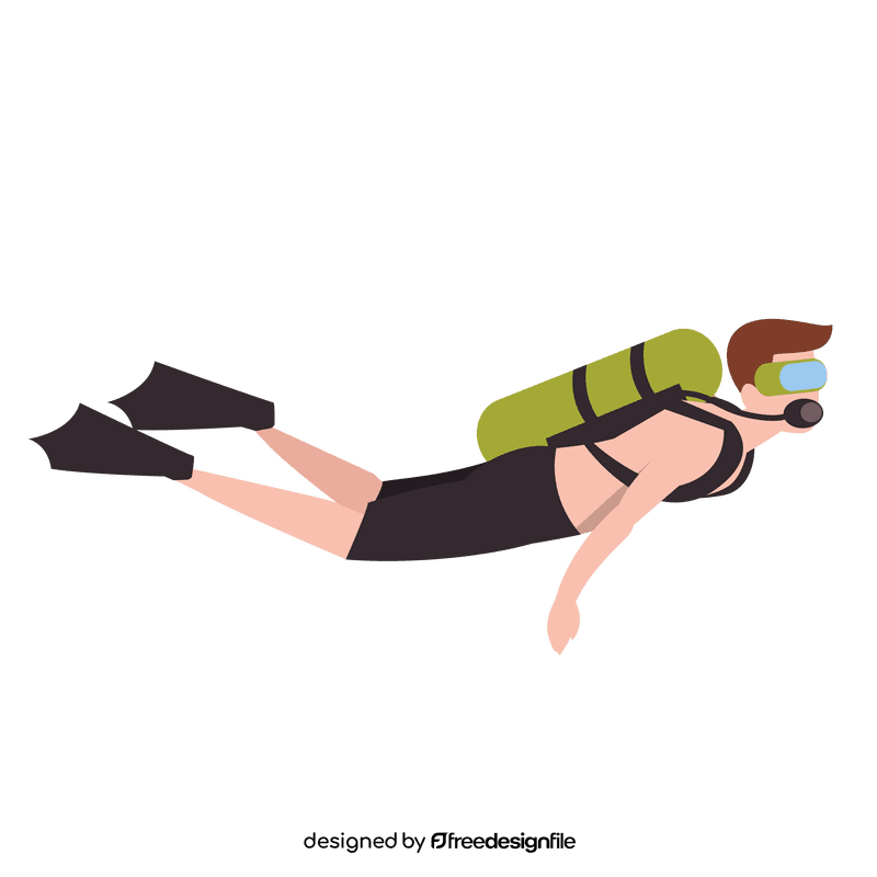 Man diving clipart