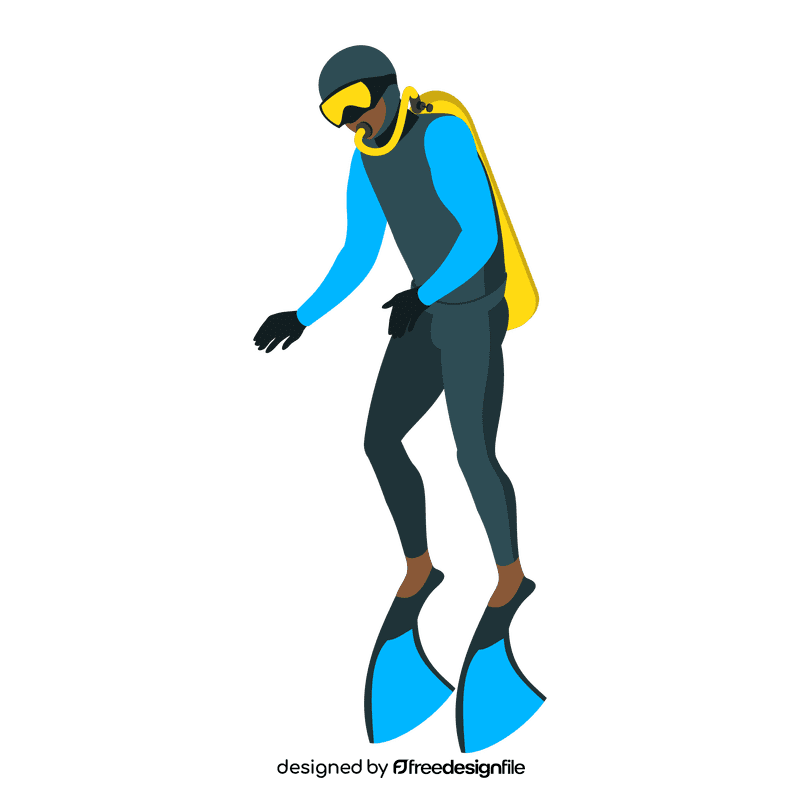 Man snorkling clipart