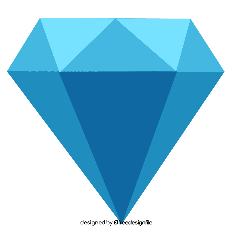 Blue diamond clipart