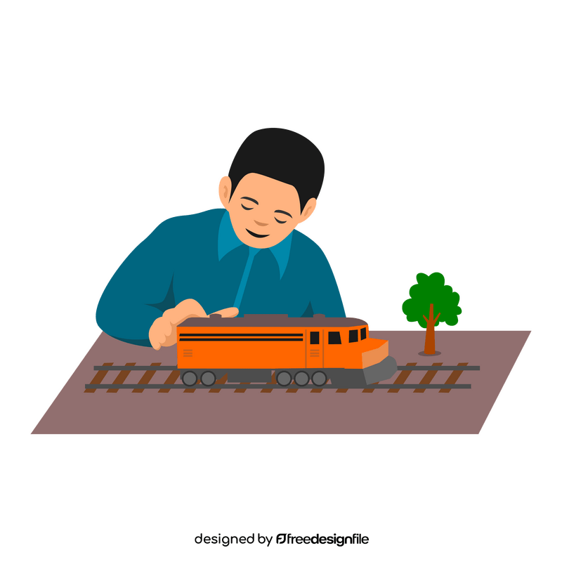 Railway transport modeling clipart