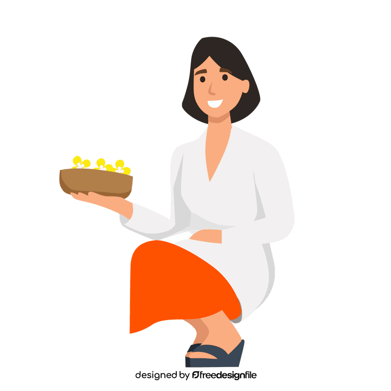 Balinesse woman clipart