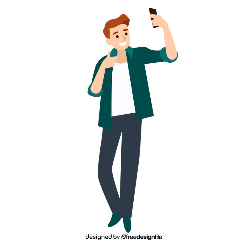 Man selfie clipart