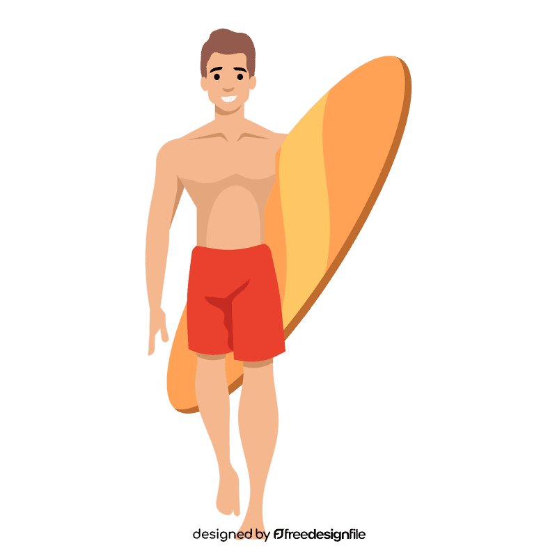 Man surf clipart