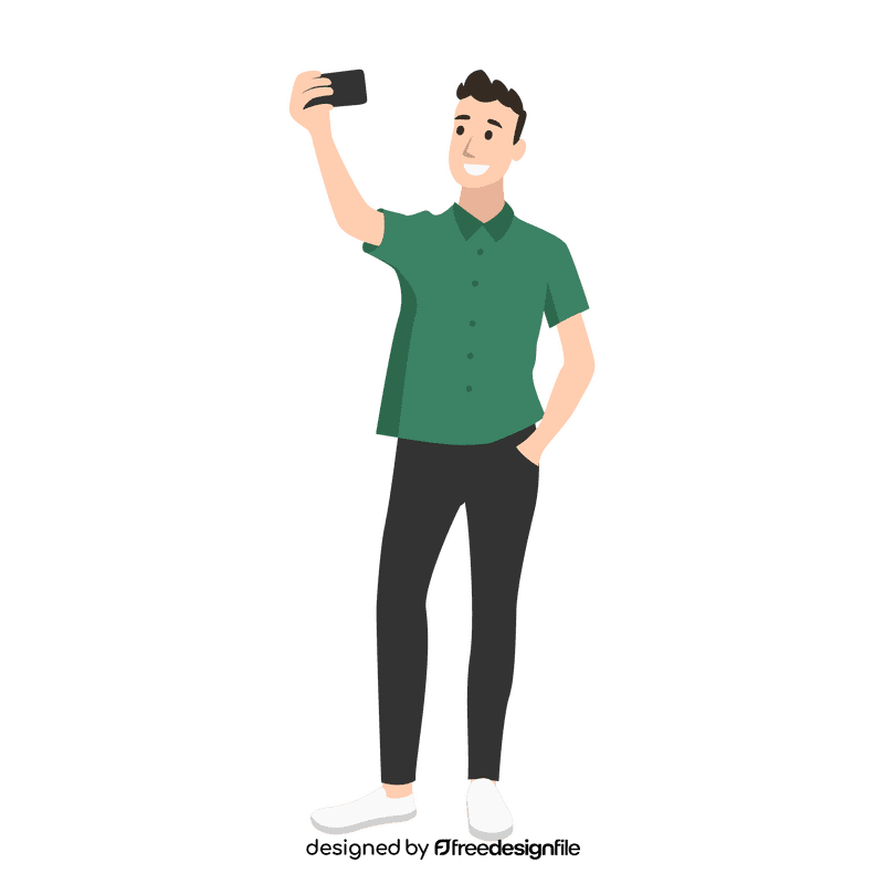 Man doing selfie clipart