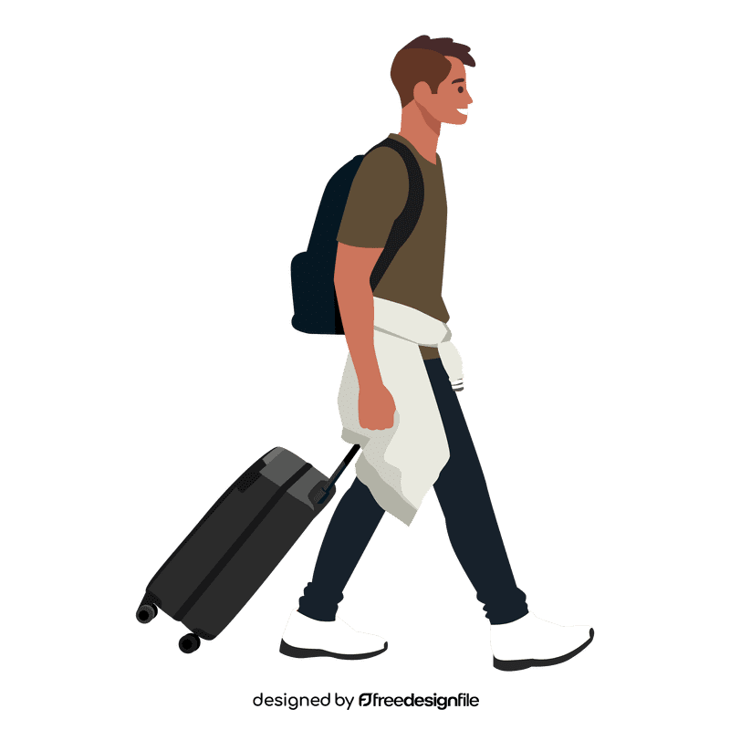 Man traveller clipart