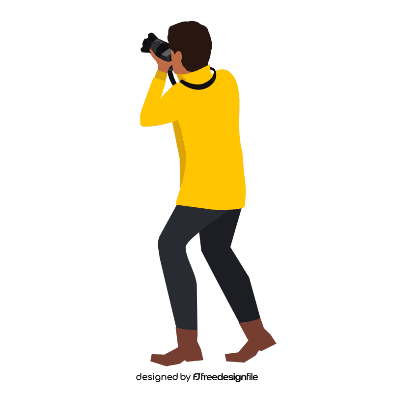 Man taking picture clipart