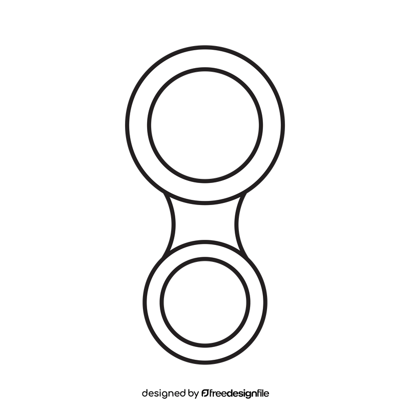 Climbing figure 8 descender drawing black and white clipart