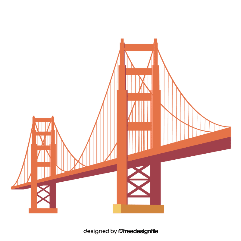 Golden bridge clipart
