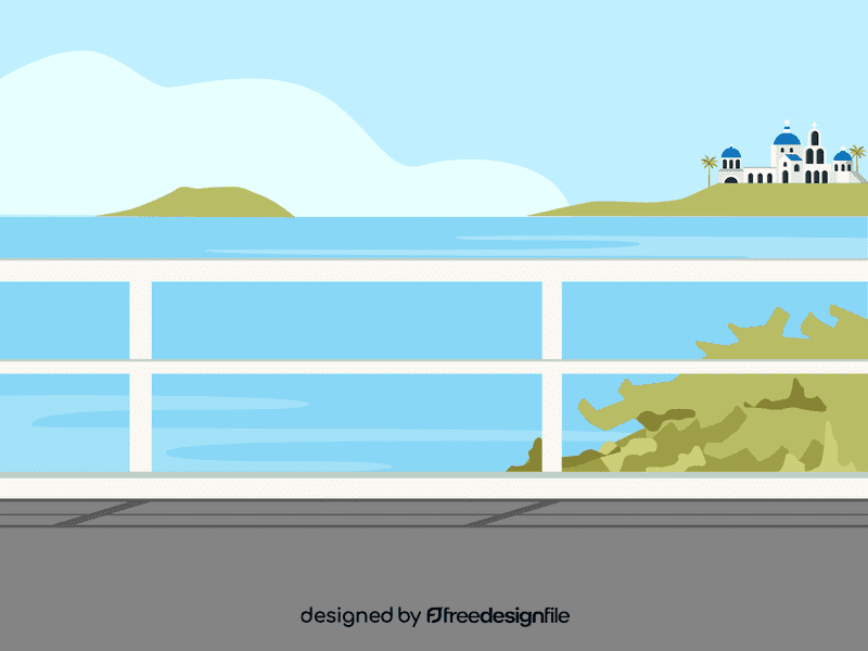 Santorini lake vector