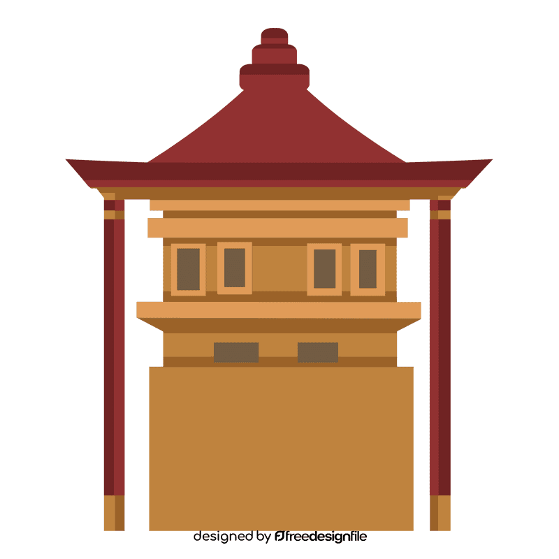 Great china temple clipart