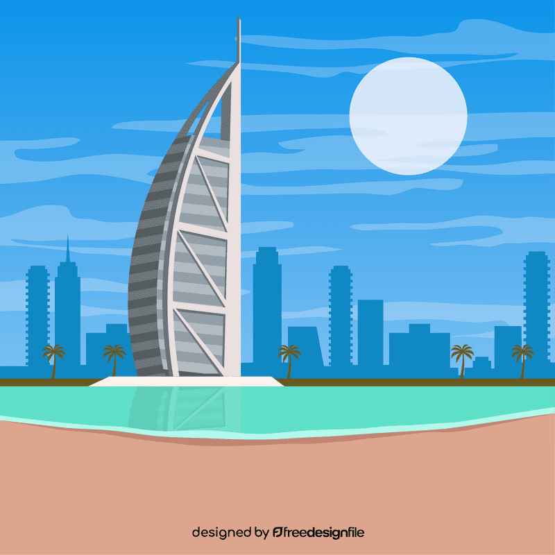 Dubai view vector