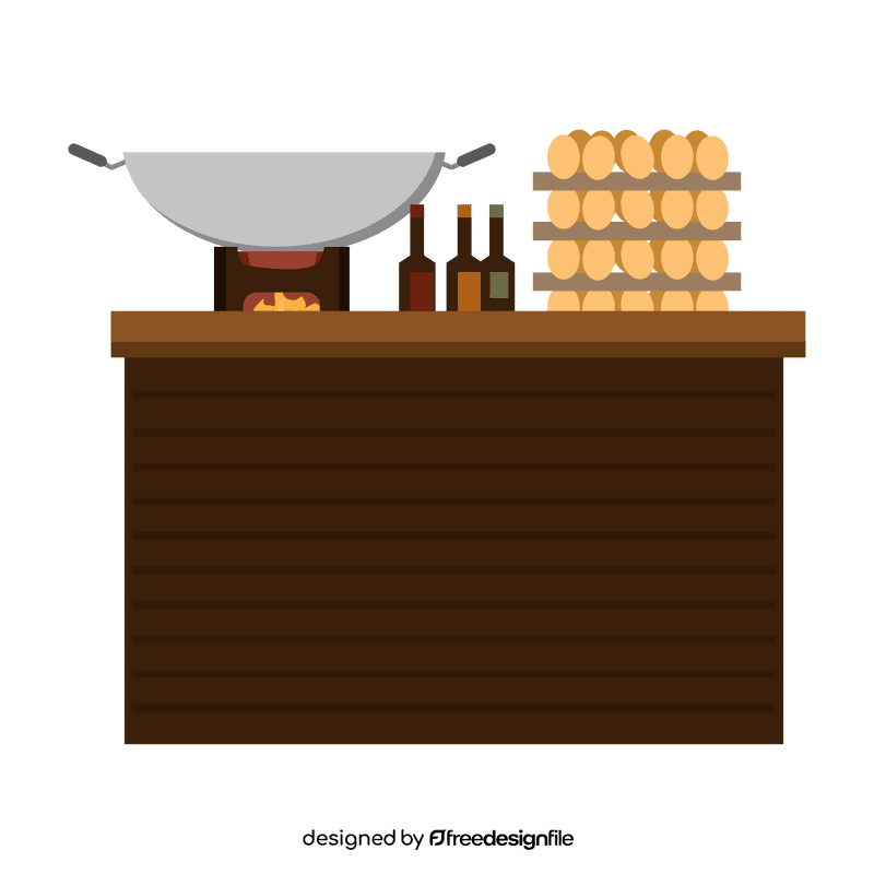Traditional cooking set clipart