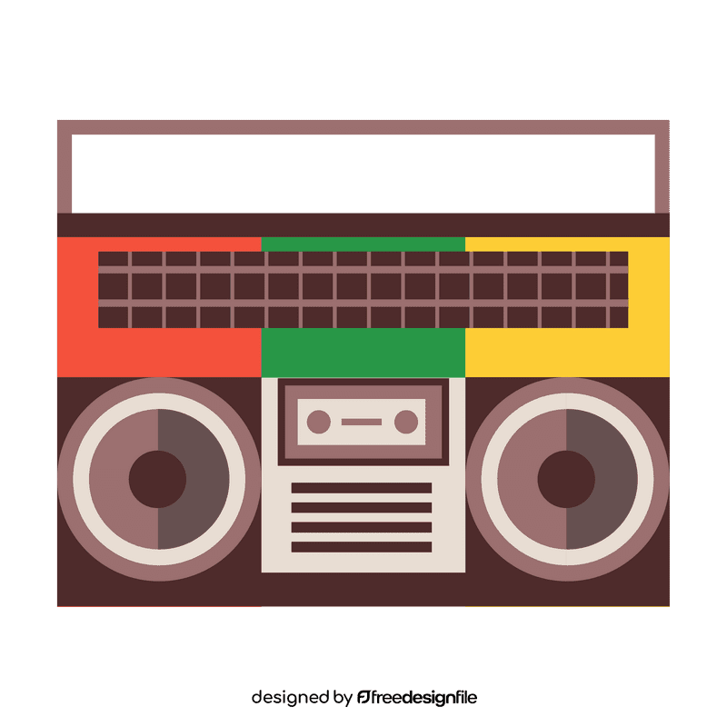 Jamaican radio player clipart