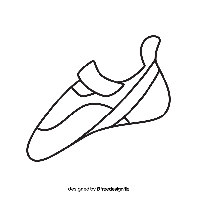 Climbing shoes drawing black and white clipart free download