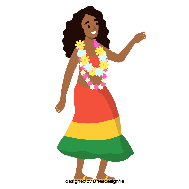 Jamaican woman dancing clipart