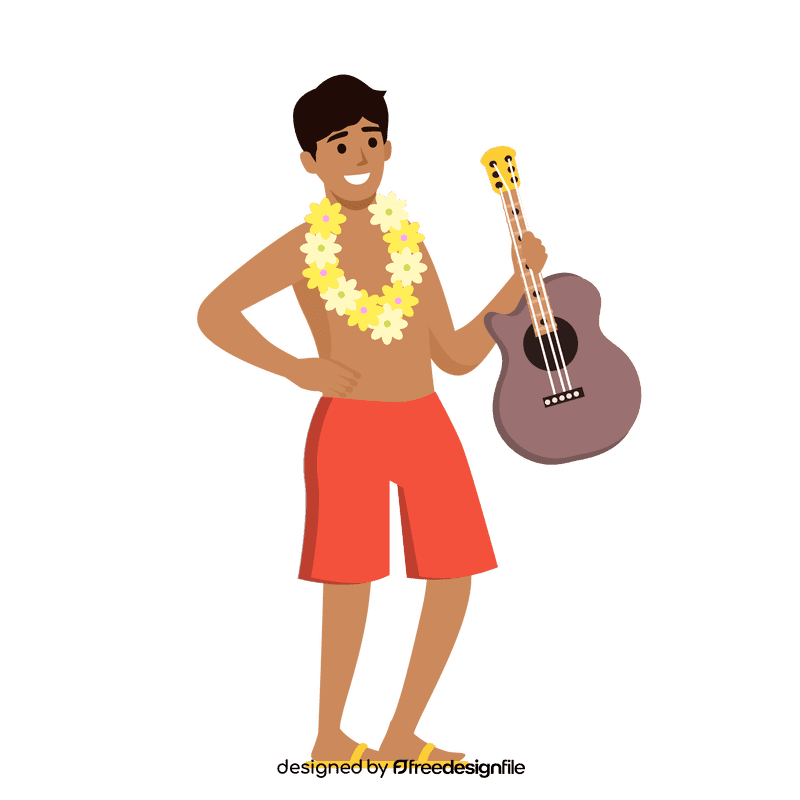 Man playing guitar clipart