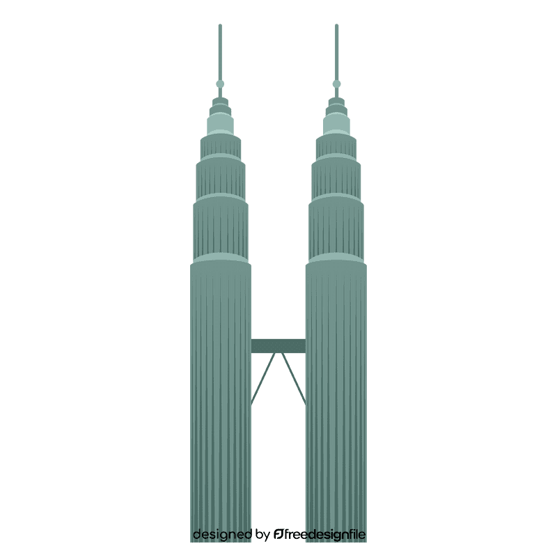 Twin tower malaysia clipart