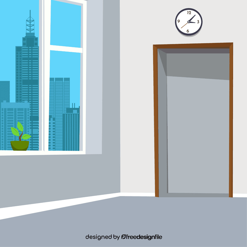 Empty room with window vector
