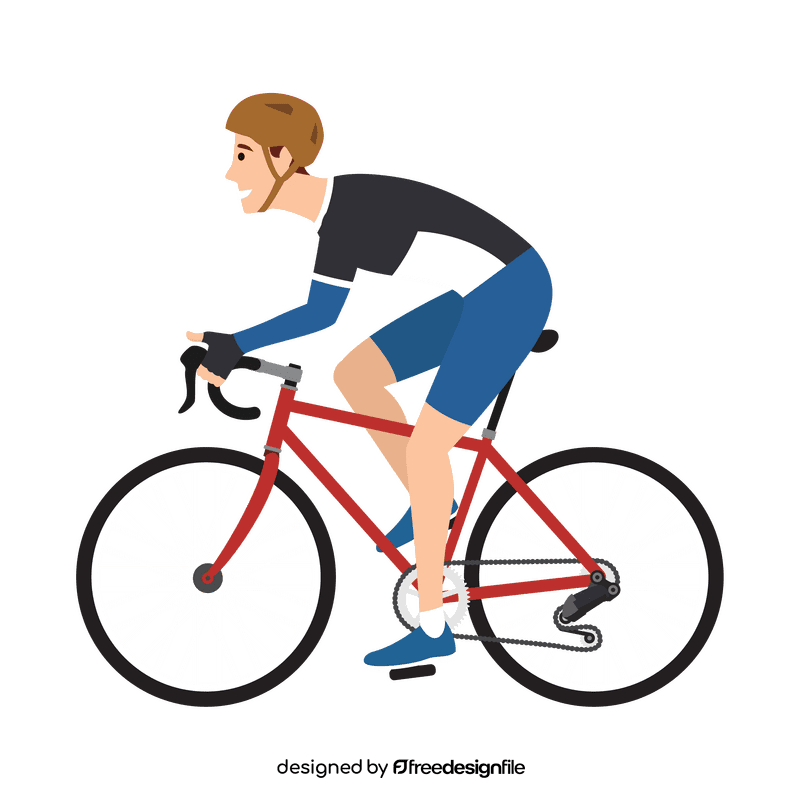 Man bicycle clipart