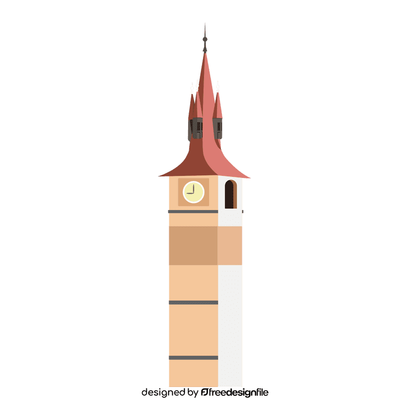 Clock tower clipart