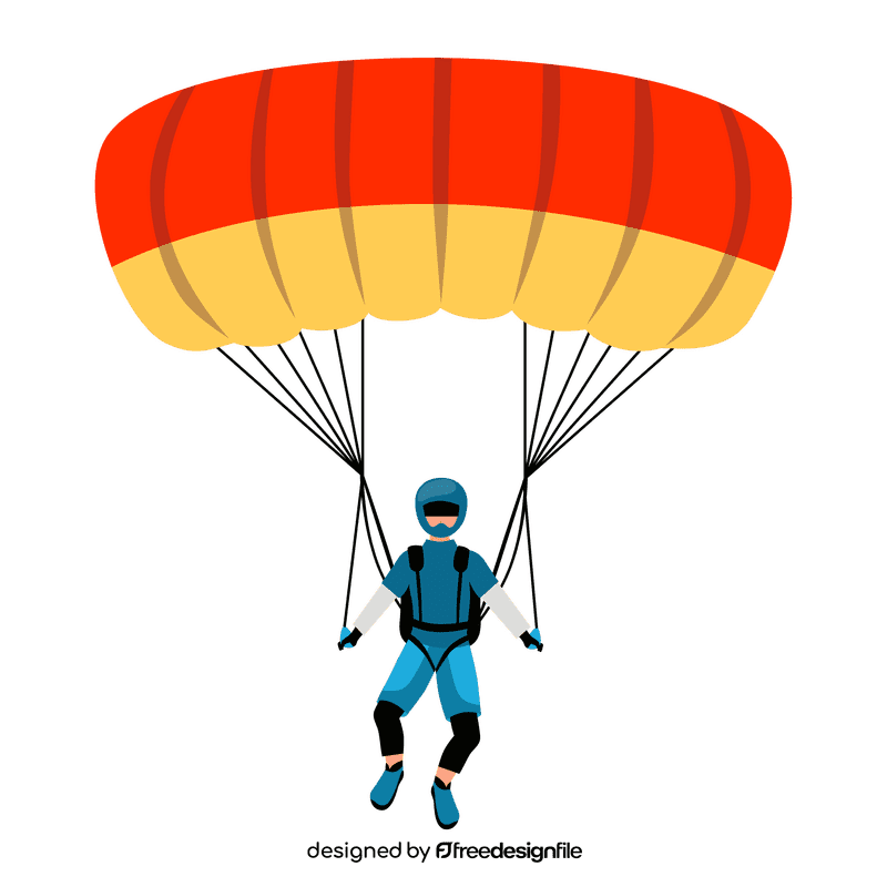 Man parachuting clipart