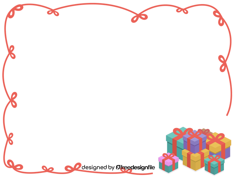 Christmas gifts Border clipart