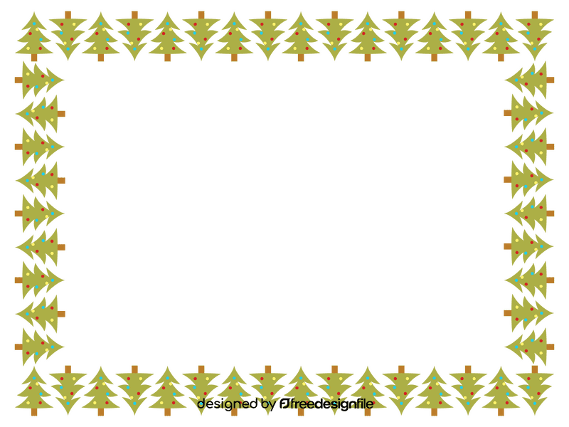 Christmas tree Border clipart