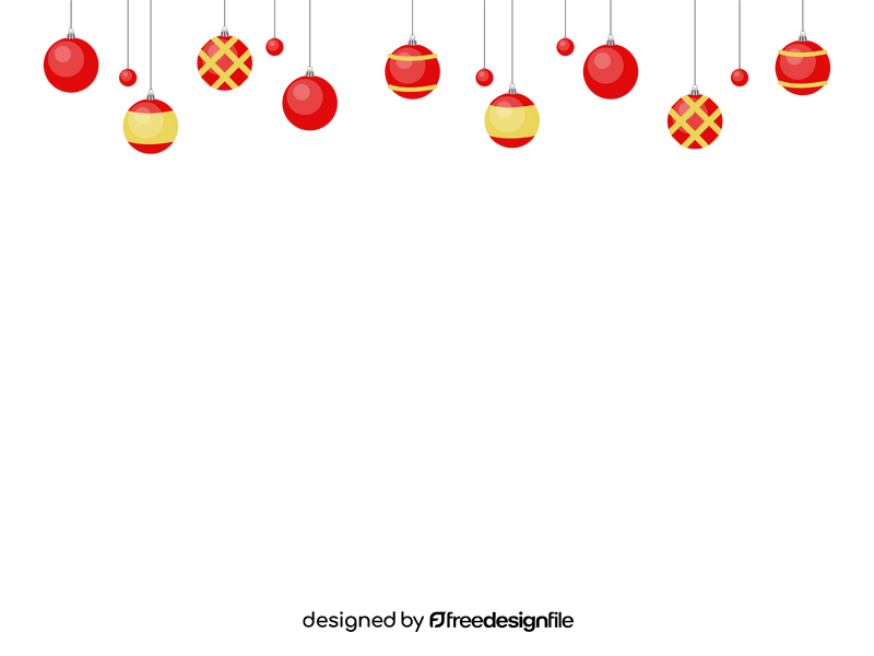 Christmas ornaments Border clipart