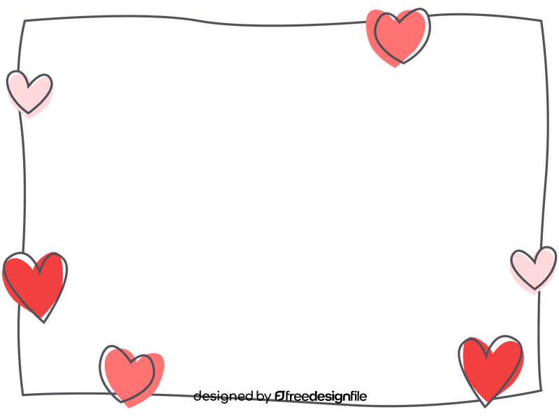 Love heart Border clipart